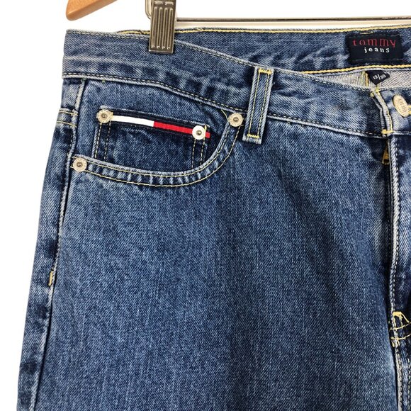 Vtg Y2K Tommy Hilfiger ROC ROC Jeans Women’s 13/30 Big Patch High Rise Cotton - Picture 5 of 10